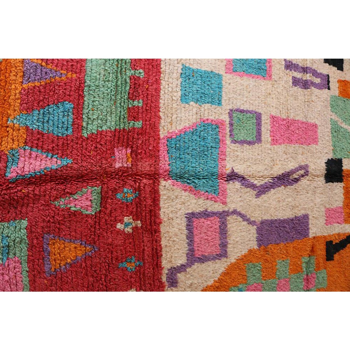Moroccan Berber Wool Rug 209 x 316 cm - Multicolour Design