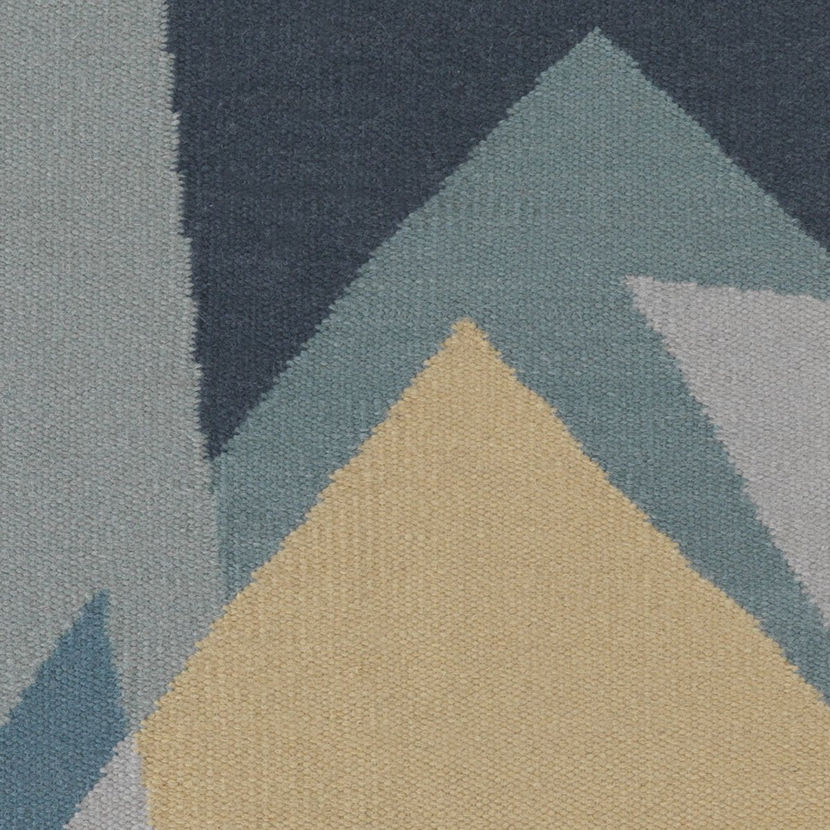 Graphic Wool Rug 110cm x 160cm - Blue