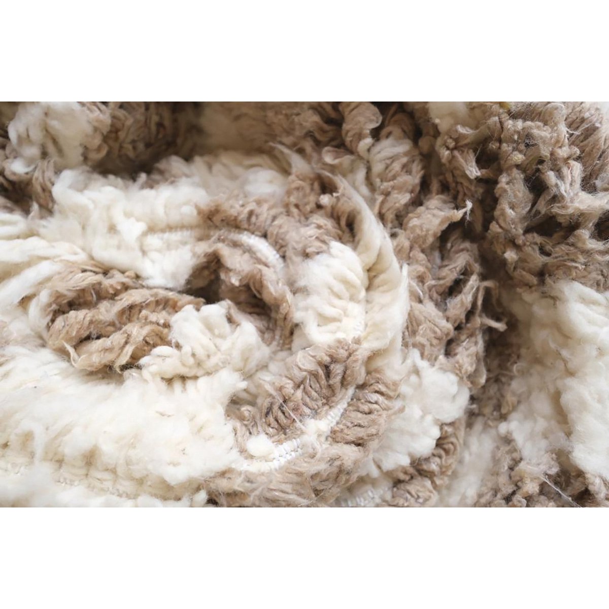 Checkered Berber Wool Rug 110 x 146 cm - Beige