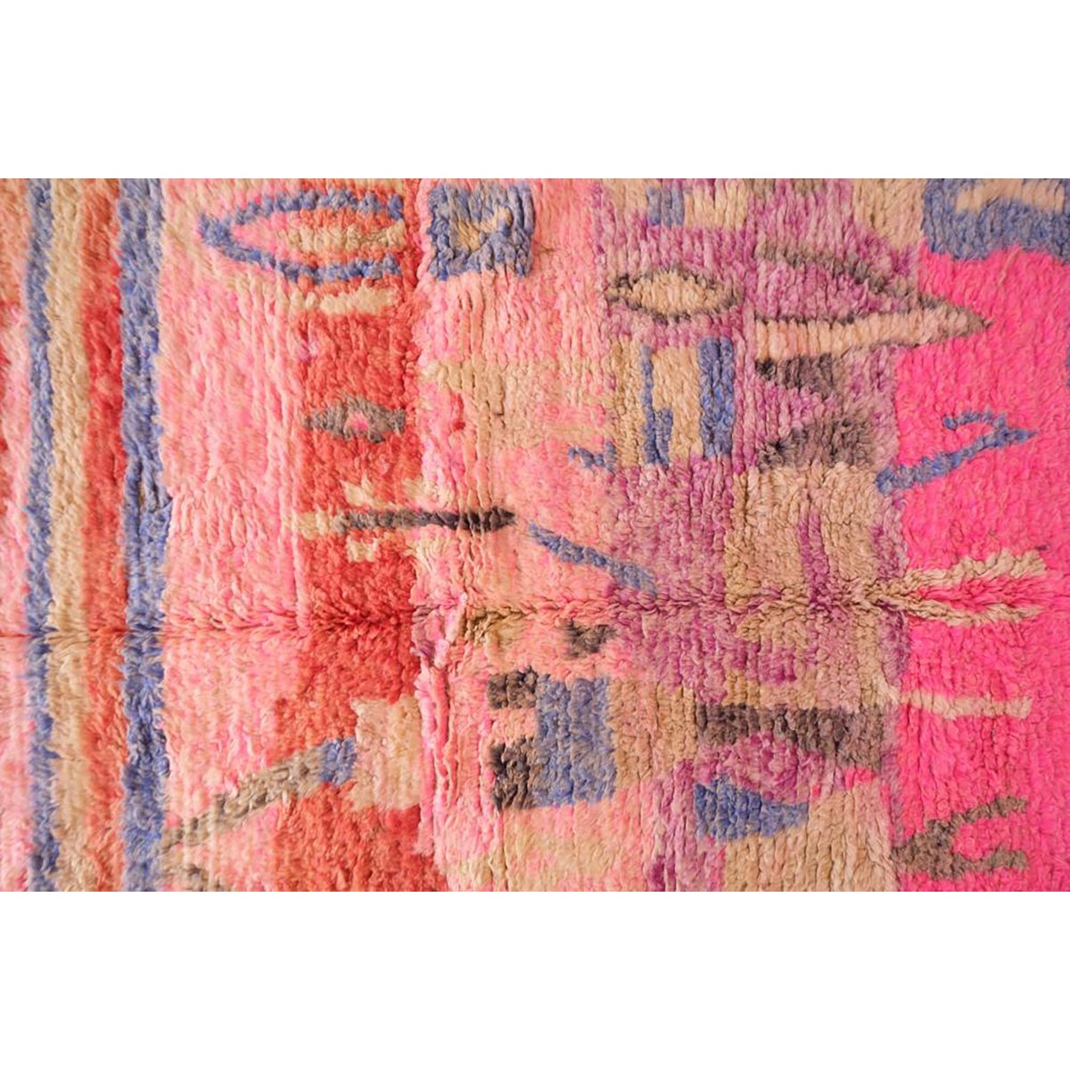 Moroccan Berber Wool Rug 157 x 240 cm - Eclectic Pink and Orange
