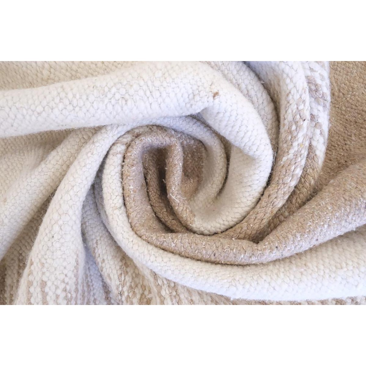 Moroccan Kilim Berber Wool Rug 175 x 304 cm - Beige