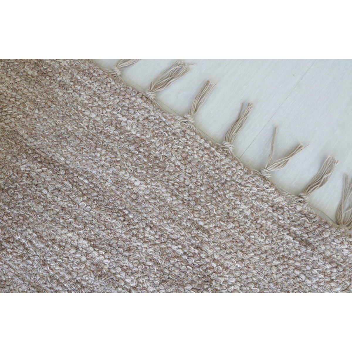Hand-woven Rug made from Recycled Cotton 170cm x 240cm - Gr-eige