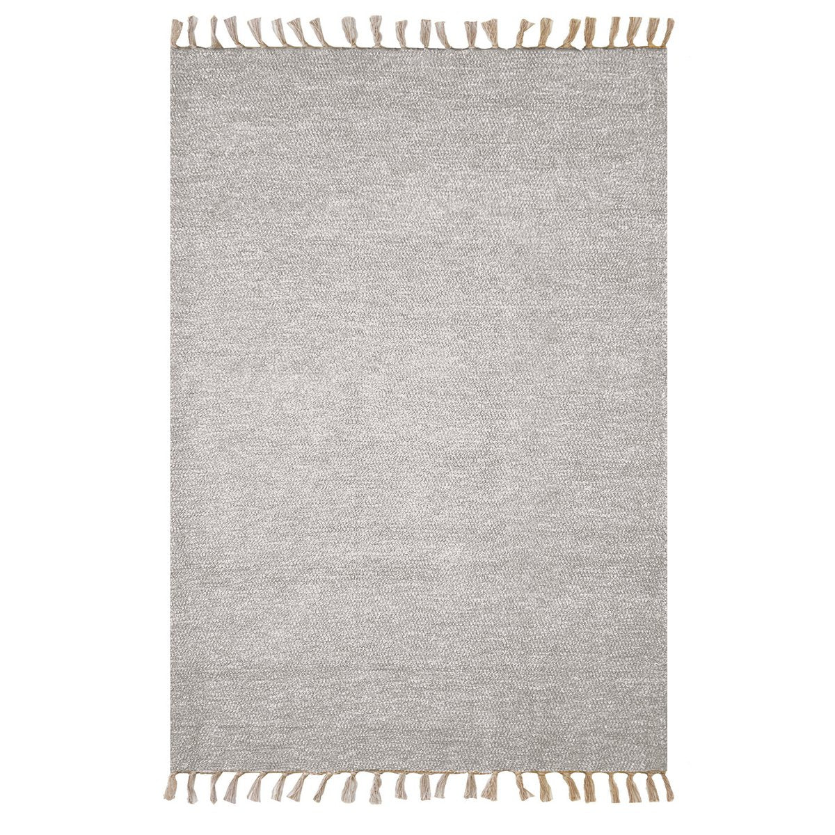 Hand-woven Rug made from Recycled Cotton 170cm x 240cm - Gr-eige