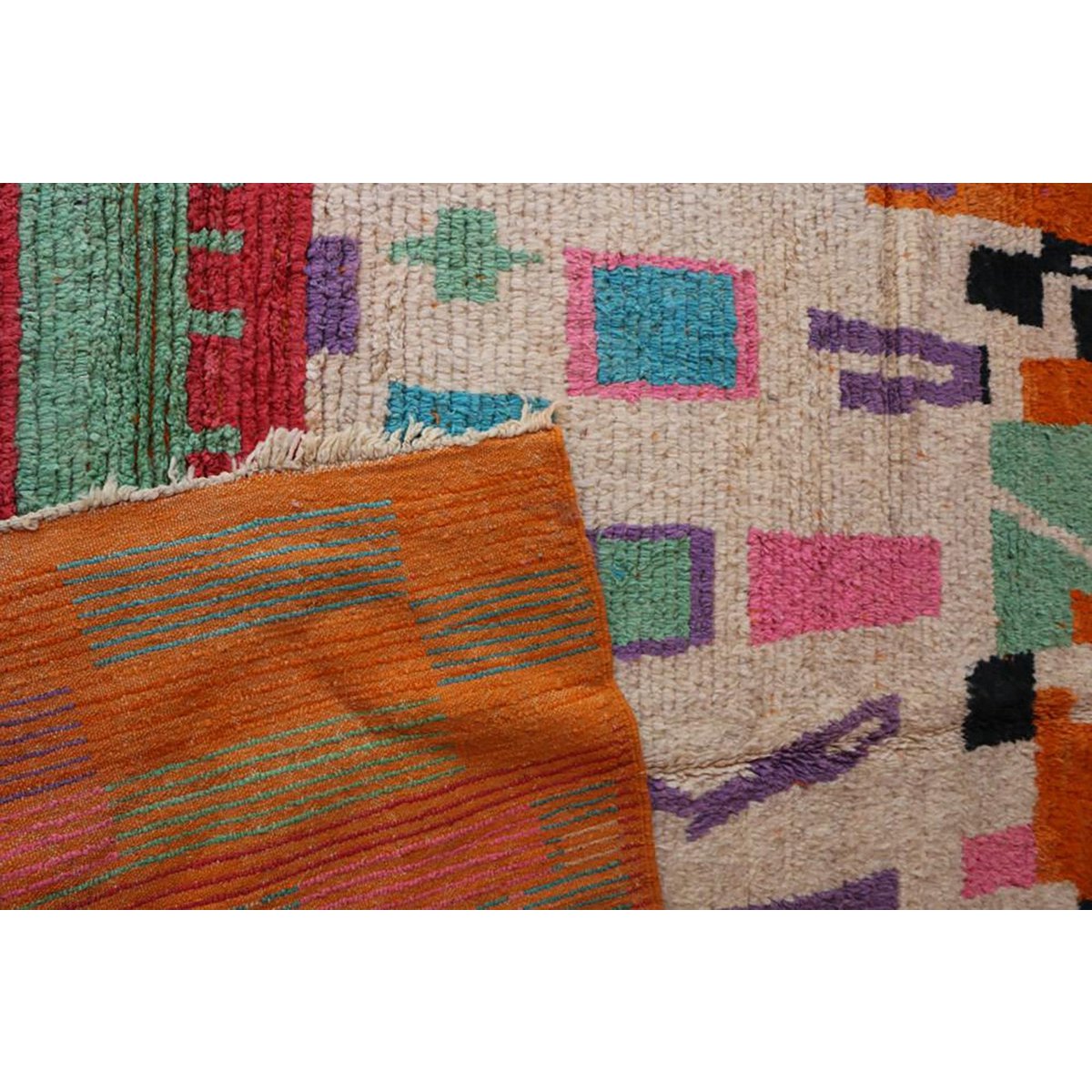 Moroccan Berber Wool Rug 209 x 316 cm - Multicolour Design