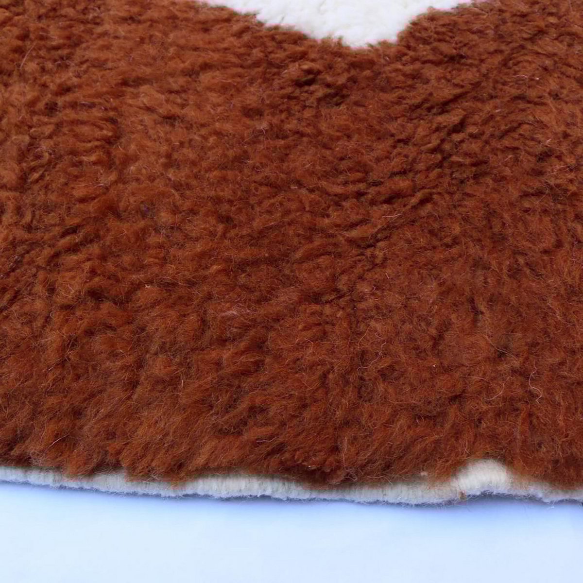 Moroccan Berber Wool Rug 164 x 273 cm - Off-white/Brown