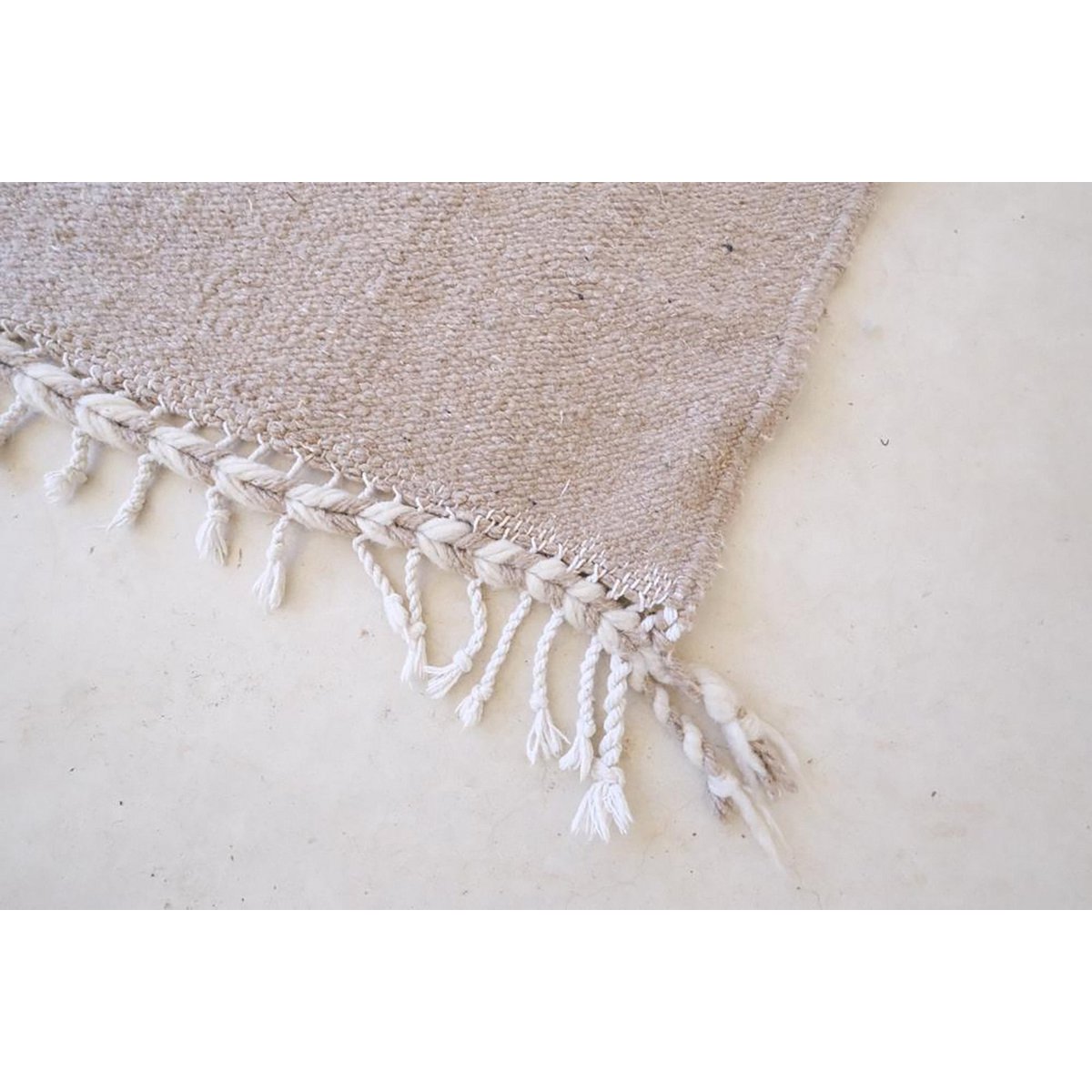 Moroccan Kilim Berber Wool Rug 175 x 304 cm - Beige
