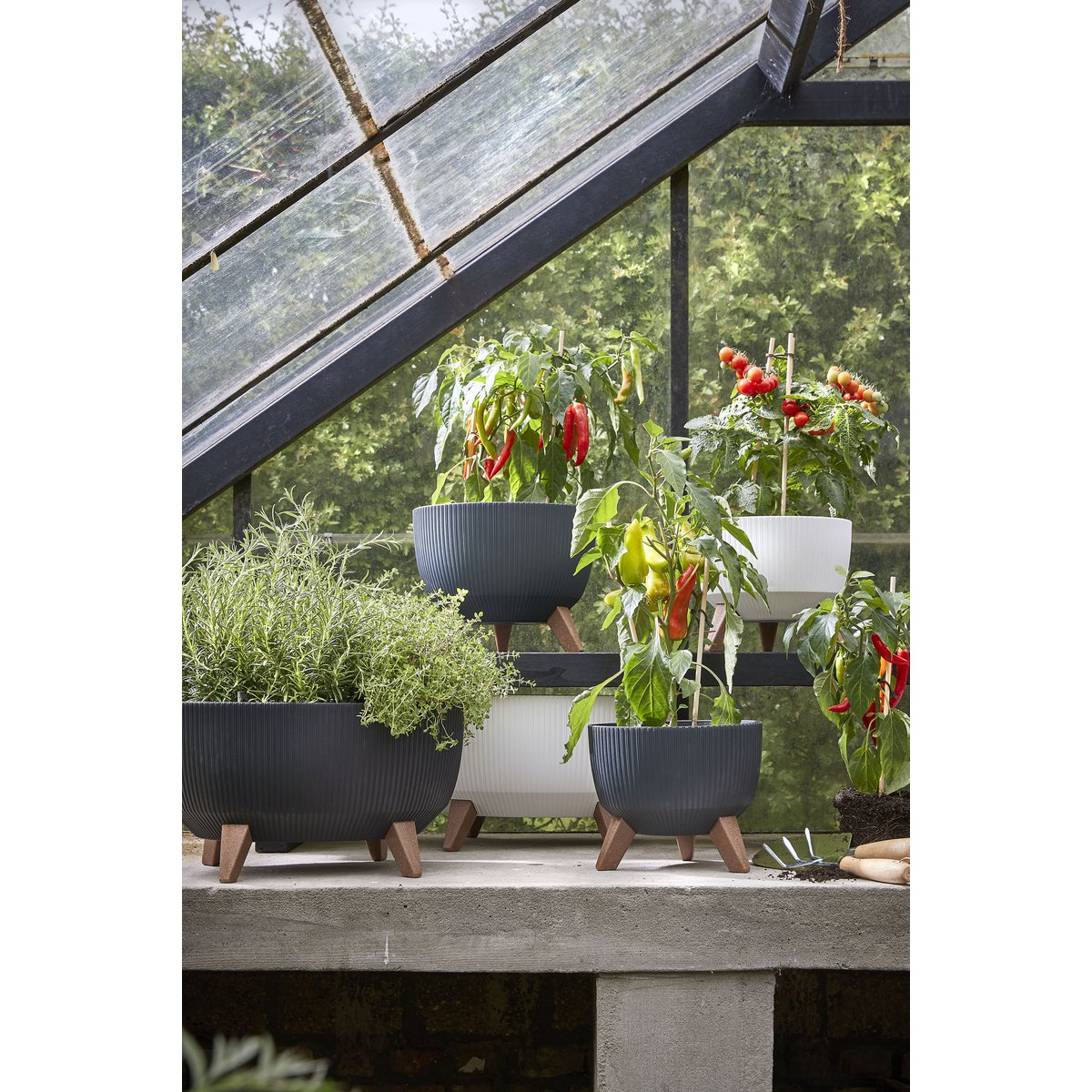 Doppio Flowerpot - H22 x Ø47 cm - Black