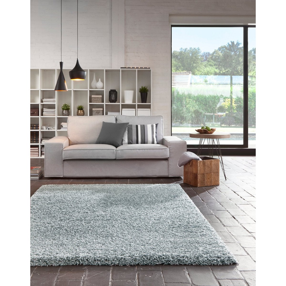 Hamptons Blue Shag Rug 200cm x 290cm