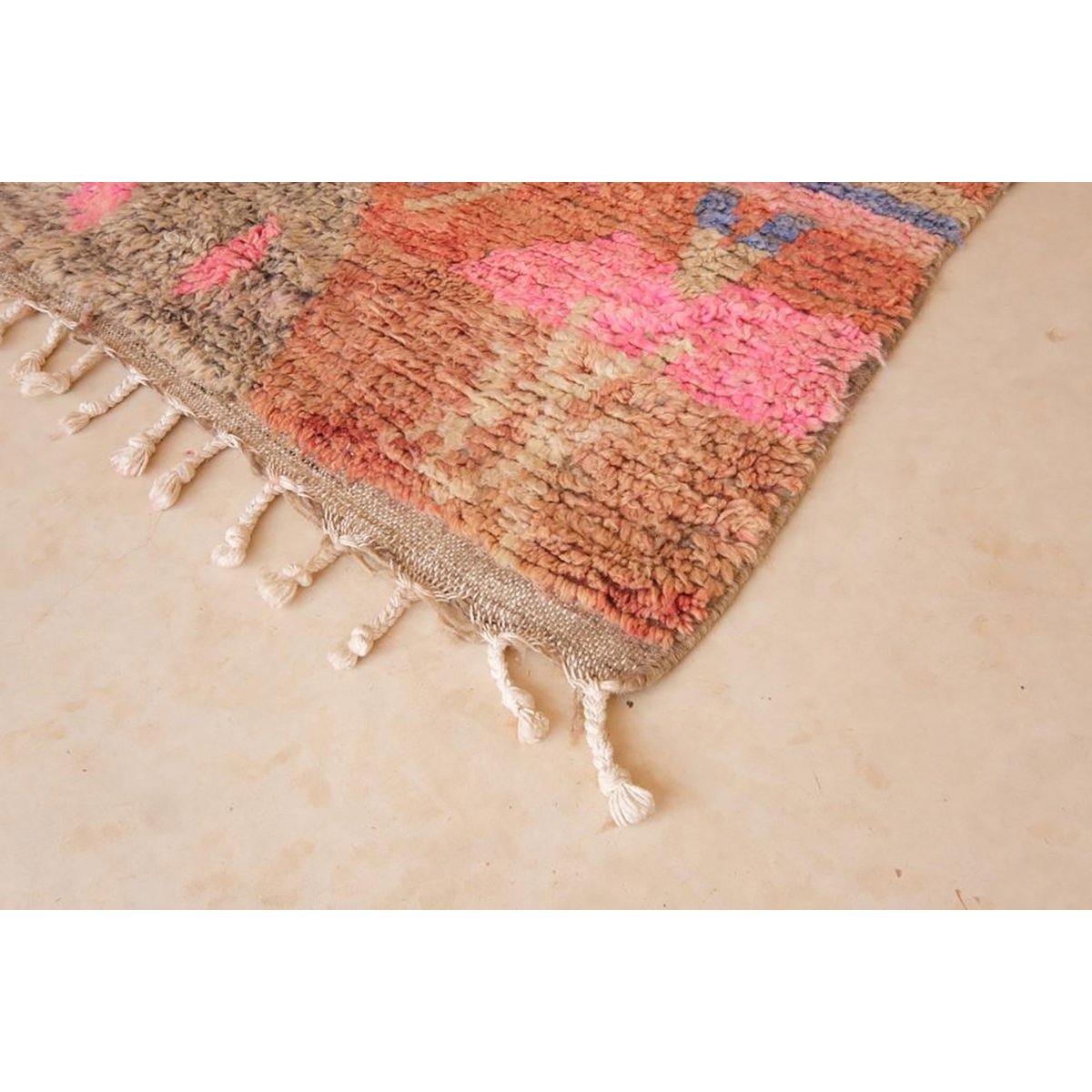 Moroccan Berber Wool Rug 157 x 240 cm - Eclectic Pink and Orange