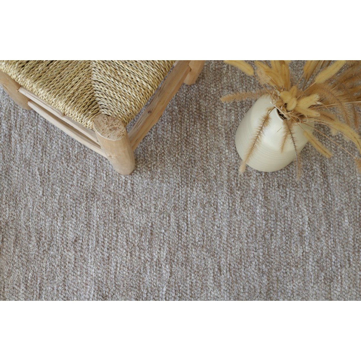Hand-woven Rug made from Recycled Cotton 170cm x 240cm - Gr-eige