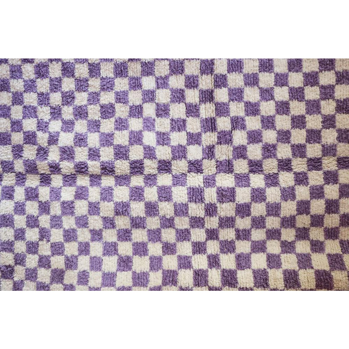 Checkered Berber Wool Rug 175 x 268 cm - Lilac