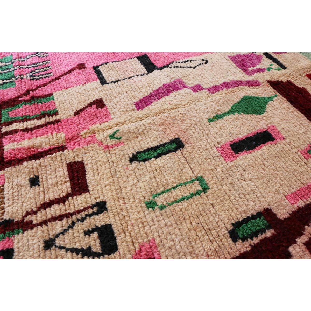 Moroccan Berber Wool Rug 209 x 289 cm - Pink