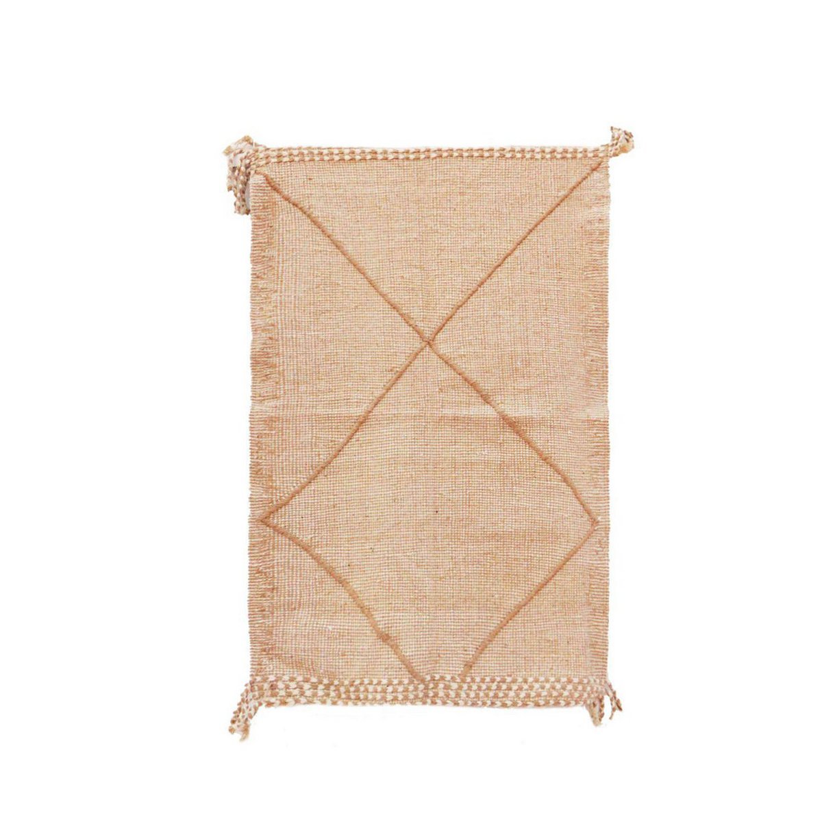 Moroccan Kilim Berber Wool Rug 102 x 167 cm - Neutral