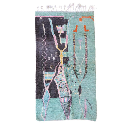 Moroccan Berber Wool Rug 156 x 268 cm - Aqua Design